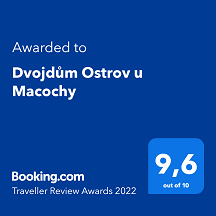 V roce 2018 jsme získali hodnocení 9,6 z 10 od návštěvníků ze serveru Booking.com - Guest Review Awards.